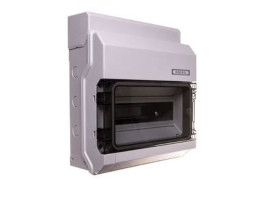 Rozdzielnica natynkowa 12 modułowa 1x12M drzwi transparentne IP54 KV 1512 6100224 HENSEL