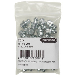 Pressol 16 004 H1 Lubricating Nipple A-Straight &#xD8; 8 mm 25 pcs