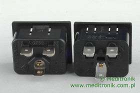 Złącze męskie C20 wciskane na panel otwór 24,3 x 32,3mm