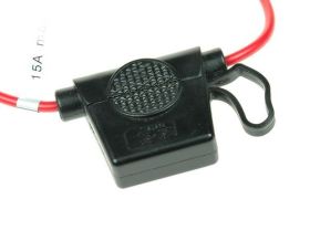 Gniazdo bezpiecznika; R3-47C; UNI 19mm; przewody; 15A; SCI; RoHS