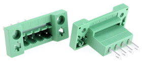 Blok zacisków wtykowych 4-żyłowe Phoenix Contact Lutowane Nylon Montaż na panelu