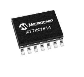 Mikrokontroler Microchip ATtiny414 SOIC 14-pinowy Montaż powierzchniowy AVR 4 kB 8bit CAN: 20MHz RAM:256 B Ethernet: