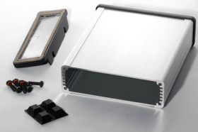 Aluminum RF enclosure, (L x W x H) 120 x 104 x 32 mm, natural, IP54, 1457L1202E