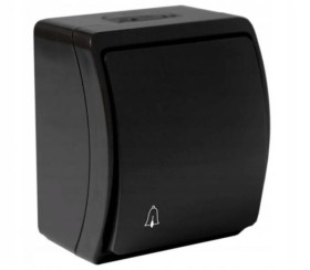 Koala przycisk zwierny dzwonek N/T IP44 czarny