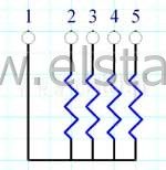 Drabinka rezystancyjna 4x2,2K 2