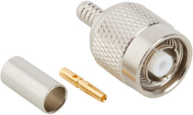 TNC plug 50 Ω, RG-58, RG-141, LMR-195, Belden 7806A, Belden 9311, crimp connection, straight, 122108RP