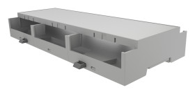 Obudowa DIN 90mm Obudowa szyny DIN 90 x 32.2mm materiał: ABS Płytka drukowana Italtronic