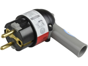 HELMO Wtyczka przenośna kątowa z dźwignią 2P+Z 16A czarna 50176