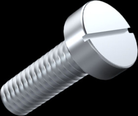 Cylinder head screw, slotted, M2.5, Ø 4.5 mm, 10 mm, steel, stainless, DIN 84/ISO 1207, 001.14.242