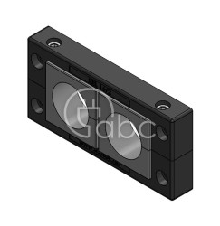 Rama przepustowa KEL 16, na 2 moduły KT duże, czarna, 42162