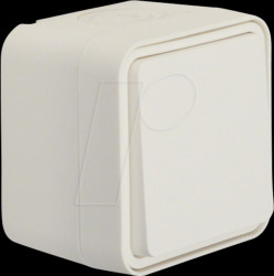 30773502 Kreuzschalter AP W.1 polarweiß