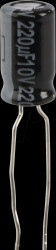 EEUFR1A221B Electrolytic capacitor, radial, 220 µF, 10 V, 105°C, low ESR