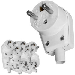 VIPLAST Wtyczka Kątowa Biała 10x220-01