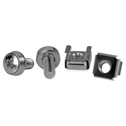 StarTech.com CABSCREWM62 100 Pkg M6 Mounting Screws &amp; Cage Nuts For Server Rack