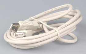 Przedłużacz usb-a m/f 2.0 1.8m przezroczysty ferryt Lanberg