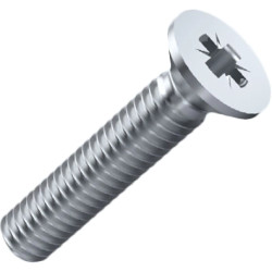 Countersunk head screw, PH cross slot, M2.5, Ø 4.7 mm, 8 mm, steel, stainless, ISO 7046, 001.12.239