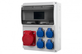 Rozdzielnica ULISSE 11M - gniazda 16A 5p, 4x230V /11 modułów/