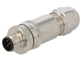 Złącze okrągłe M12 męskie proste ekranowane 5pin 60V PG7 T4111411051-000