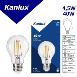 Żarówka LED E27 XLED A60 4,5W-WW 470lm 2700K barwa ciepła 29600