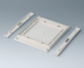 Base plate, with locking bars, ABS, white, B4144257