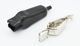 Krokodylek do akumulatora 20A; czarny