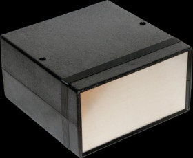 ABS device enclosure, (L x W x H) 160 x 160 x 86 mm, black (RAL 9005), IP54, 1598EBK