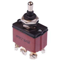 3649NF APEM On-Off-On Sealed 12mm Toggle Switch DPDT IP67 12A 28VDC