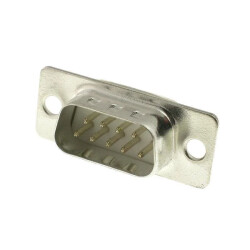 Wtyk D-Sub męski DB9, 9 pin, układ 2-rzędowy, prosty do montażu na PCB