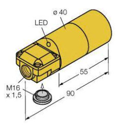 Turck Czujnik indukcyjny nie podtynkowy NPN, zamknięty NI20-K40SR-AN6X