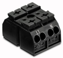 4-wire device connection terminal, 2 pole, pitch 12 mm, 0.5-4.0 mm², AWG 20-12, 32 A, 500 V, push-in, 862-1552