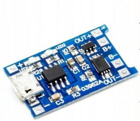 Moduł ładowarki akumulatorów Li-ION na układzie TP4056 Metoda ł