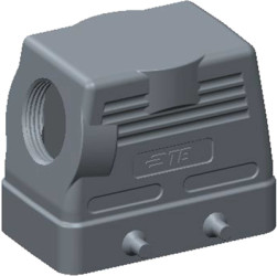 Housing, size HB10, die-cast aluminum, M25, angled, clip locking, IP65, T1210100125-000