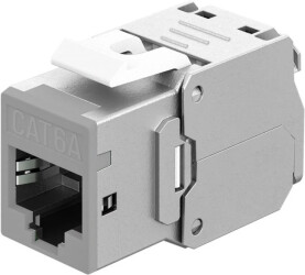 Keystone-modul RJ45 CAT 6A, STP, Slim, jasnoszary 77946