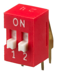 Przełącznik DIP 2-pozycyjny SPST THT 25 mA -20 → +70°C