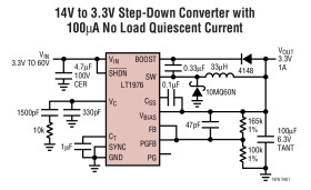 High Voltage 1.5A, 200kHz Step-Down Switching Regulator with 100µA Quiescent Current