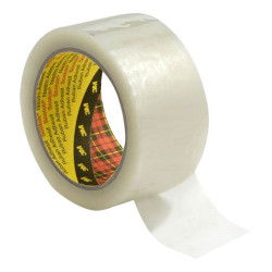 3M 7000095476 General Purpose Box Sealing Tape 371, 50 mm x 66 m, Clear