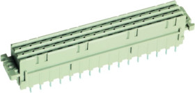 Female connector, type F, 32 pole, z-b, pitch 5.08 mm, solder pin, straight, gold-plated, 09062326845