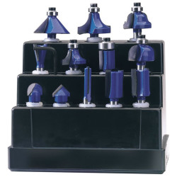 Draper 72892 12 Piece 1/4&quot; Tct Router Bit Set