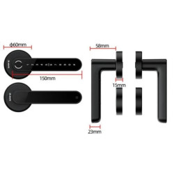 Elektroniczny zamek do drzwi SmartLock RCF MINI (odcisk palca, Mifare, PIN, Bluetooth)