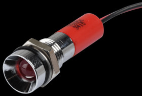Q8R3CXXR12E Indicator LED, 12 V DC, 8 mm, wired, red/BrC