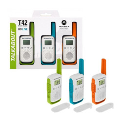 Radiotelefon MOTOROLA T42 kpl. PMR Krótkofalówka zestaw trójpak 3szt.