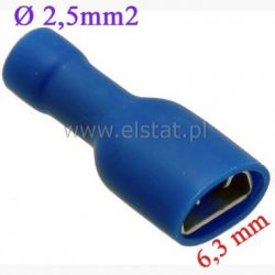 Gniazdo płaskie; izolacja KFIB 6,3 x 0,8 ( 10szt )