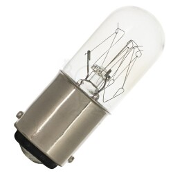 Ba15d 240V 15W klar 16x45 ChRL