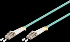 95755 Duplex fiber optic cable, LC-UPC male >LC-UPC male, OM3, 10 m