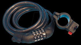 Bicycle spiral cable combination lock