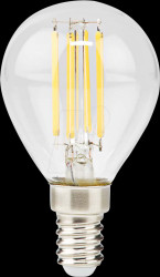 LBFE14G452 LED filament lamp E14, 4.5 W, 470 lm, 2700 K, dimmable