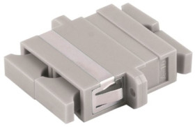 Fiber optic connector, SC socket to SC socket, OM1/OM2, multimode, ceramic, beige, BS07-60064