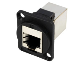 Łącznik FT RJ45 8p8c Kat 5e ekranowane 19x24mm plastik CP30220S