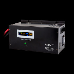 Zasilacz awaryjny naścienny KEMOT PROsinus-2200 przetwornica z czystym przebiegiem sinusoidalnym i funkcją ładowania 12V 230V 22