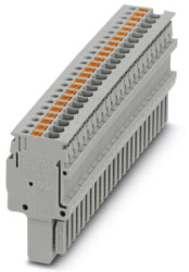 Plug, push-in connection, 0.14-1.5 mm², 24 pole, 17.5 A, 6 kV, gray, 3061871